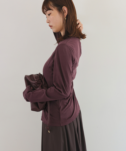 シアー天竺 クルーネックカーディガン（Tシャツ/カットソー