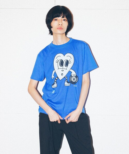 bonjour records（ボンジュールレコーズ）の「【chocomoo×bonjour records】 Don't Touch君 Tee Ver.1（Tシャツ/カットソー・レディース・ホワイト/ブラック/ブルー系その他4・FREE）」の3枚目の写真