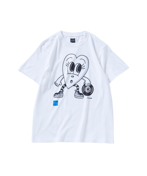 bonjour records（ボンジュールレコーズ）の「【chocomoo×bonjour records】 Don't Touch君 Tee Ver.1（Tシャツ/カットソー・レディース・ホワイト/ブラック/ブルー系その他4・FREE）」の5枚目の写真