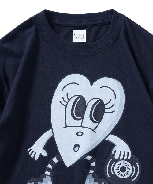 bonjour records（ボンジュールレコーズ）の「【chocomoo×bonjour records】 Don't Touch君 Tee Ver.1（Tシャツ/カットソー・レディース・ホワイト/ブラック/ブルー系その他4・FREE）」の8枚目の写真