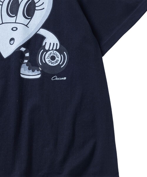bonjour records（ボンジュールレコーズ）の「【chocomoo×bonjour records】 Don't Touch君 Tee Ver.1（Tシャツ/カットソー・レディース・ホワイト/ブラック/ブルー系その他4・FREE）」の10枚目の写真