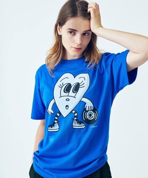 bonjour records（ボンジュールレコーズ）の「【chocomoo×bonjour records】 Don't Touch君 Tee Ver.1（Tシャツ/カットソー・レディース・ホワイト/ブラック/ブルー系その他4・FREE）」の15枚目の写真