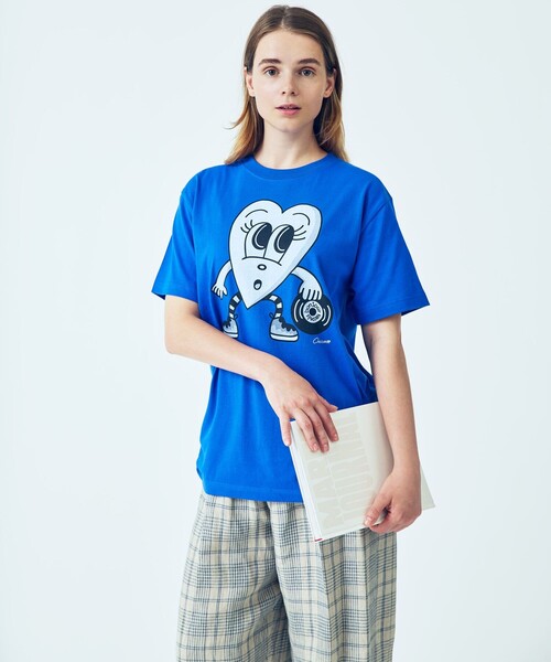 bonjour records（ボンジュールレコーズ）の「【chocomoo×bonjour records】 Don't Touch君 Tee Ver.1（Tシャツ/カットソー・レディース・ホワイト/ブラック/ブルー系その他4・FREE）」の16枚目の写真