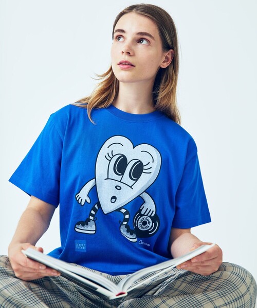 bonjour records（ボンジュールレコーズ）の「【chocomoo×bonjour records】 Don't Touch君 Tee Ver.1（Tシャツ/カットソー・レディース・ホワイト/ブラック/ブルー系その他4・FREE）」の17枚目の写真