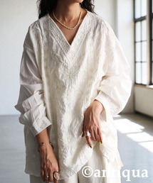 antiqua（アンティカ）の「刺繍ブラウス（シャツ/ブラウス）」