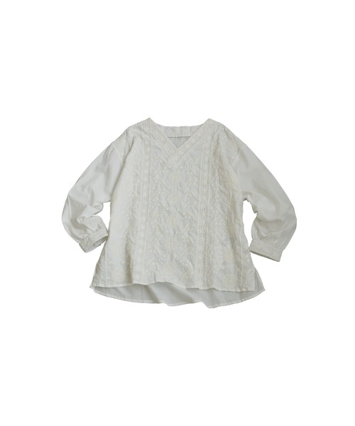 antiqua(アンティカ)の「刺繍ブラウス(シャツ/ブラウス・レディース・ブラウン系その他/オフホワイト/ブラック・ONESIZE)」の21枚目の写真