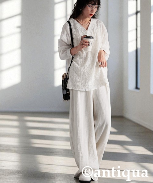 刺繍ブラウス（シャツ/ブラウス）｜antiqua（アンティカ）の