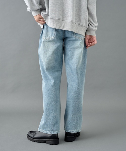 COLONY 2139（コロニートゥーワンスリーナイン）の「ルーズストレートデニム/ men's（デニムパンツ・メンズ・サックスブルー/ブラック・MEDIUM/LARGE）」の9枚目の写真