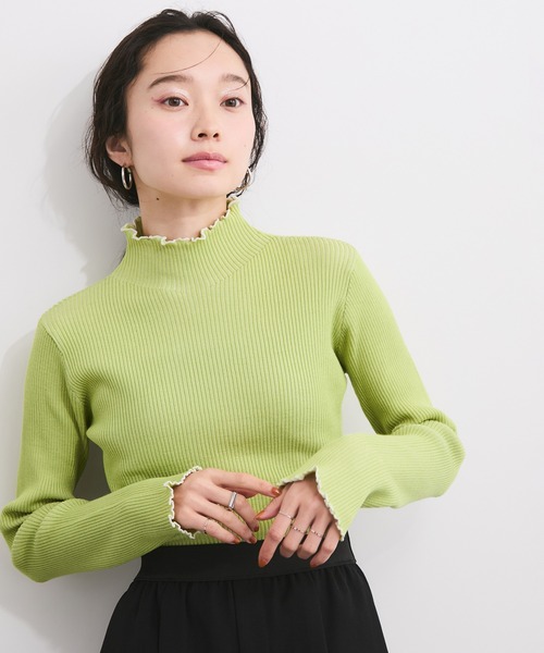 LE CERCLE par rope'（ルセルクルパーロペ）の「メランジタートルニットプルオーバー（ニット/セーター・レディース・レッド系/ブラウン系/ホワイト系/パープル系/グリーン系/ベージュ系/ブラック系・FREE）」の5枚目の写真