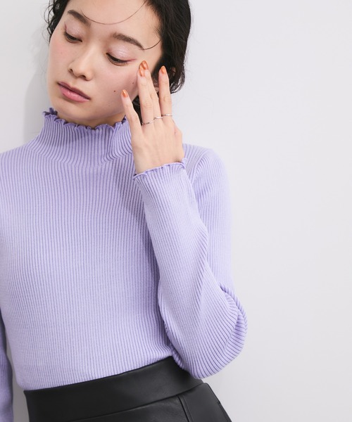 malo カシミヤシルク タートルネックニット メランジ ダークパープル 54 malo カシミヤシルク タートルネックニット メランジ ダークパープル 54