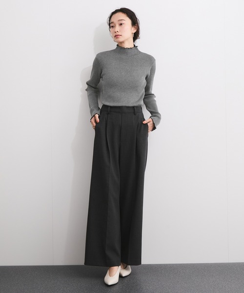 LE CERCLE par rope'（ルセルクルパーロペ）の「メランジタートルニットプルオーバー（ニット/セーター・レディース・レッド系/ブラウン系/ホワイト系/パープル系/グリーン系/ベージュ系/ブラック系・FREE）」の8枚目の写真