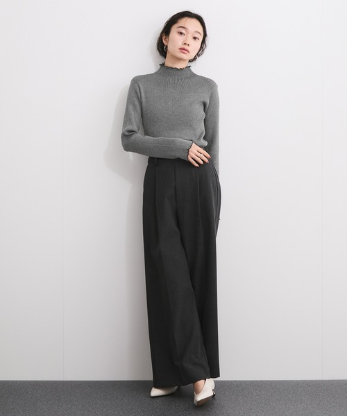 LE CERCLE par rope'（ルセルクルパーロペ）の「メランジタートルニットプルオーバー（ニット/セーター・レディース・レッド系/ブラウン系/ホワイト系/パープル系/グリーン系/ベージュ系/ブラック系・FREE）」の9枚目の写真