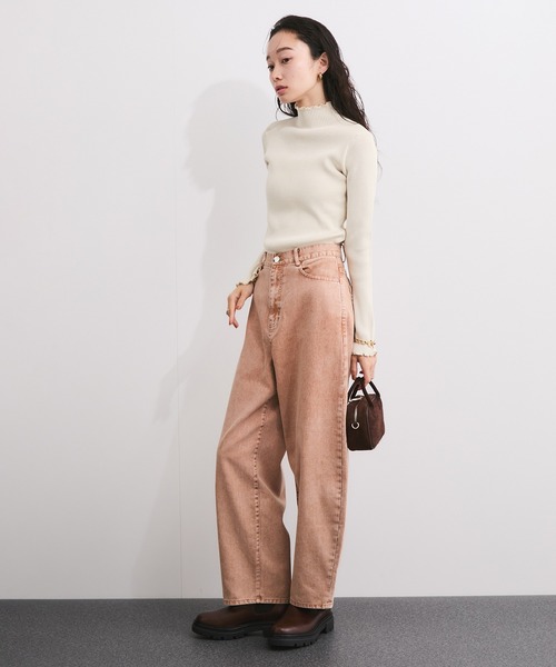 LE CERCLE par rope'（ルセルクルパーロペ）の「メランジタートルニットプルオーバー（ニット/セーター・レディース・レッド系/ブラウン系/ホワイト系/パープル系/グリーン系/ベージュ系/ブラック系・FREE）」の11枚目の写真