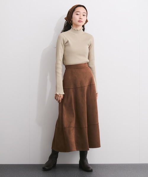 LE CERCLE par rope'（ルセルクルパーロペ）の「メランジタートルニットプルオーバー（ニット/セーター・レディース・レッド系/ブラウン系/ホワイト系/パープル系/グリーン系/ベージュ系/ブラック系・FREE）」の13枚目の写真