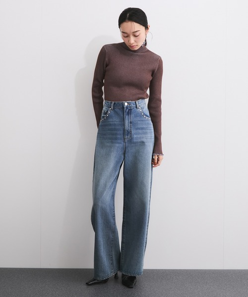 LE CERCLE par rope'（ルセルクルパーロペ）の「メランジタートルニットプルオーバー（ニット/セーター・レディース・レッド系/ブラウン系/ホワイト系/パープル系/グリーン系/ベージュ系/ブラック系・FREE）」の15枚目の写真