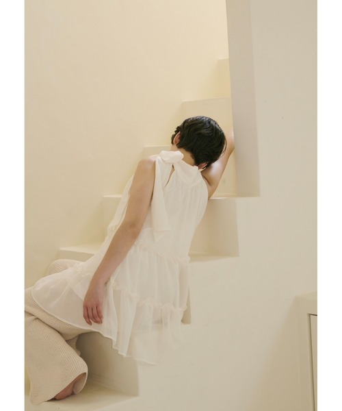 セール】sheer check flare top（Tシャツ/カットソー