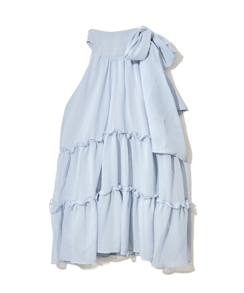 セール】sheer check flare top（Tシャツ/カットソー