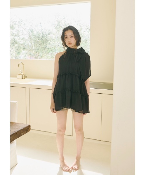 トップス NOTRE emore sheer check flare top sheer check flare top – NOTRE émor