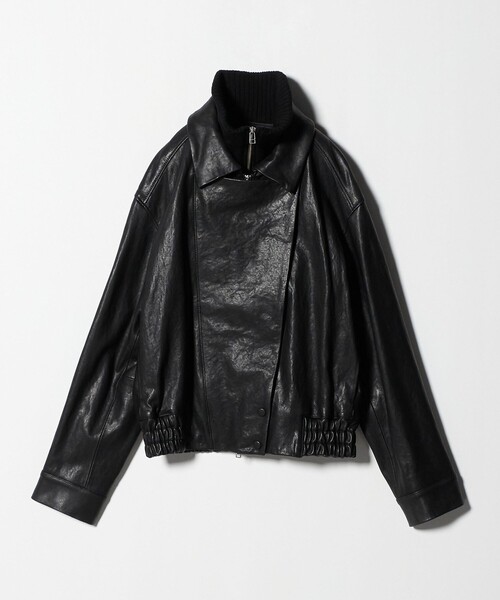 AEWEN MATOPH(イウエン マトフ)の「<AEWEN MATOPH>リブカラーレザーブルゾン(ブルゾン・レディース・ブラック・36/38)」の15枚目の写真