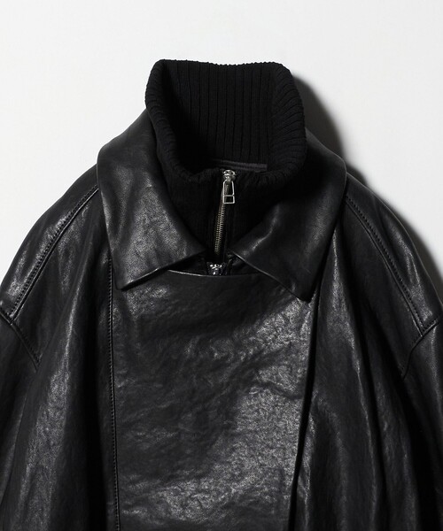 AEWEN MATOPH(イウエン マトフ)の「<AEWEN MATOPH>リブカラーレザーブルゾン(ブルゾン・レディース・ブラック・36/38)」の17枚目の写真