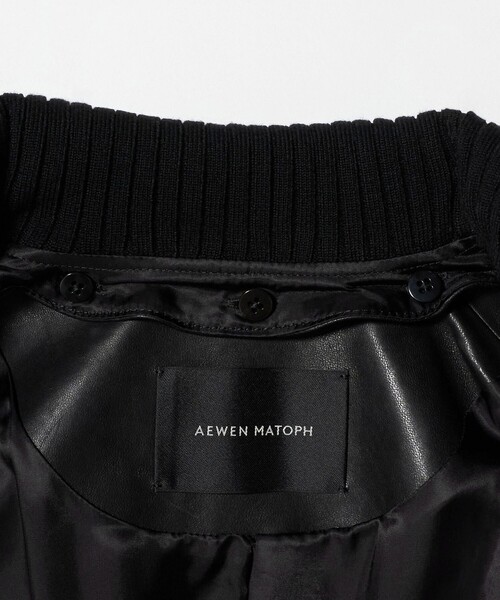 AEWEN MATOPH(イウエン マトフ)の「<AEWEN MATOPH>リブカラーレザーブルゾン(ブルゾン・レディース・ブラック・36/38)」の22枚目の写真