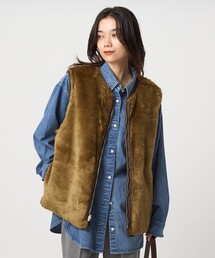 Barbour（バブアー）の「【別注】＜Barbour＞コーデュロイ×フェイクファー リバーシブル ベスト（ベスト・レディース）」