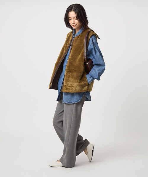 別注】＜Barbour＞コーデュロイ×フェイクファー リバーシブル