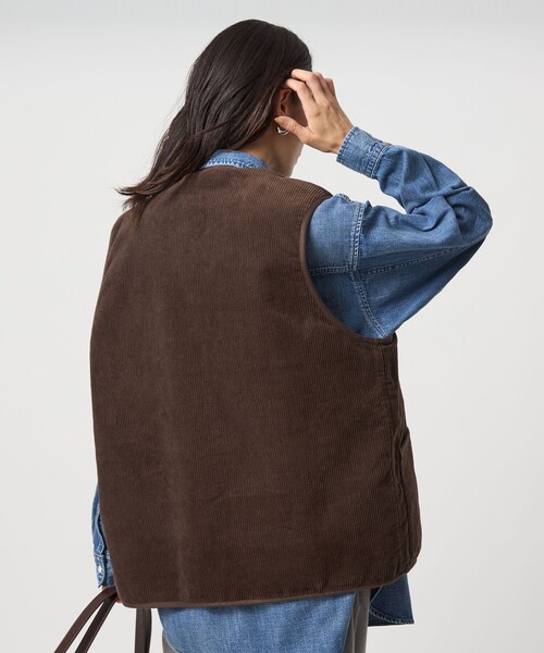 別注】＜Barbour＞コーデュロイ×フェイクファー リバーシブル