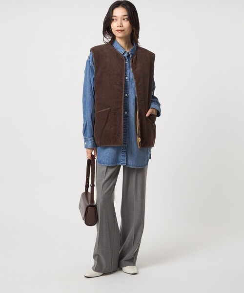 グリーンレーベル別注Barbourキルティング×フェイクファー リバーシブル 別注】＜Barbour＞キルティング×フェイクファー リバーシブル ベスト