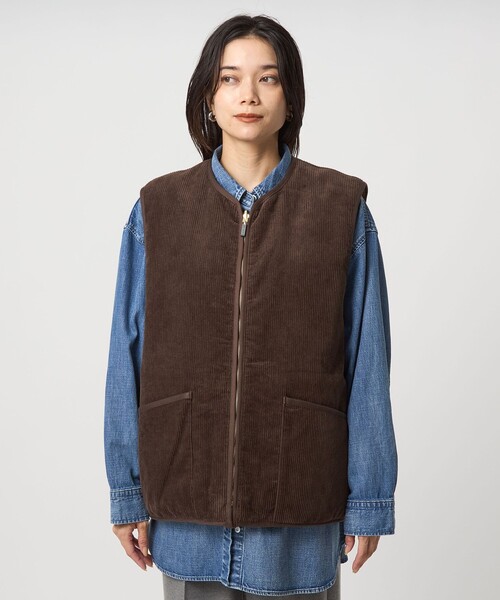 別注】＜Barbour＞コーデュロイ×フェイクファー リバーシブル