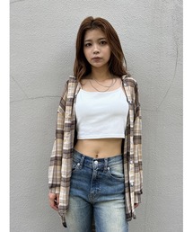 EGOIST | チェック柄シアーオーバーシャツ(シャツ/ブラウス)