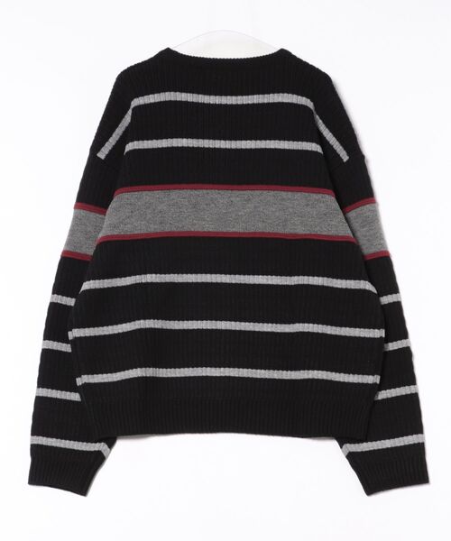 TENGA(テンガ)の「Tenga x Y.E.S Stripe Knit Pullover Black(ニット/セーター・メンズ・ブラック・X-LARGE/LARGE/MEDIUM)」の2枚目の写真