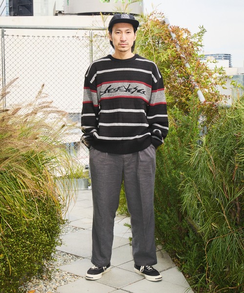 TENGA(テンガ)の「Tenga x Y.E.S Stripe Knit Pullover Black(ニット/セーター・メンズ・ブラック・X-LARGE/LARGE/MEDIUM)」の5枚目の写真