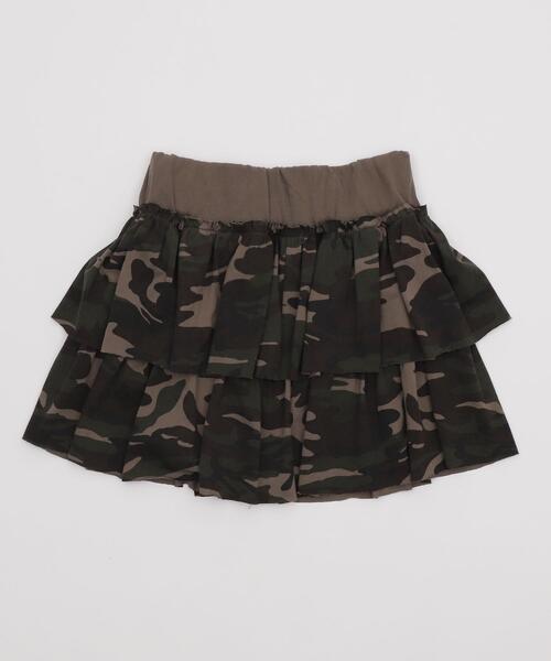 dispark(ディスパーク)の「DISPARK/カモフラティアードミニスカパン(スカート・レディース・カーキ・FREE)」の2枚目の写真