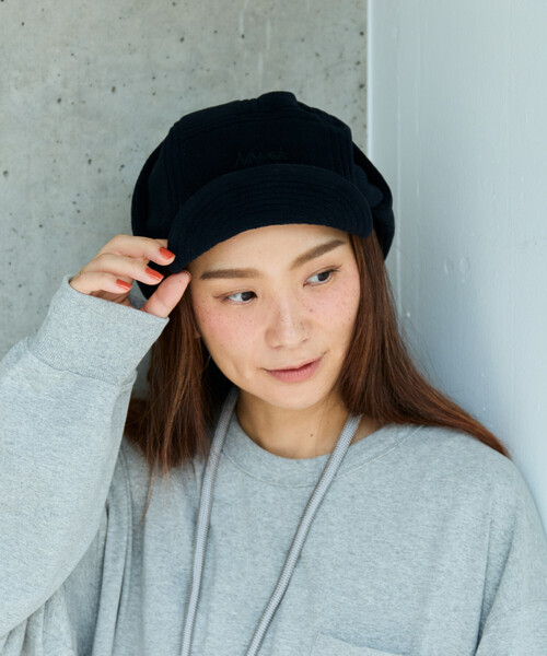NANGA（ナンガ）の「NANGA × FREAK'S STORE/ナンガ × フリークスストア 別注 POLARTEC EAR FLAP CAP ポーラテックイヤーフラップキャップ（キャップ・メンズ・ブラック/ベージュ・ONE SIZE）」の13枚目の写真