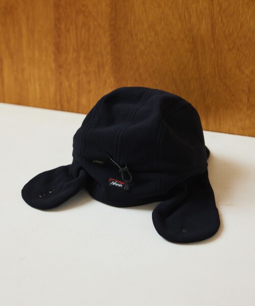 NANGA（ナンガ）の「NANGA × FREAK'S STORE/ナンガ × フリークスストア 別注 POLARTEC EAR FLAP CAP ポーラテックイヤーフラップキャップ（キャップ・メンズ・ブラック/ベージュ・ONE SIZE）」の4枚目の写真
