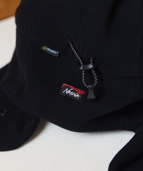 NANGA（ナンガ）の「NANGA × FREAK'S STORE/ナンガ × フリークスストア 別注 POLARTEC EAR FLAP CAP ポーラテックイヤーフラップキャップ（キャップ・メンズ・ブラック/ベージュ・ONE SIZE）」の13枚目の写真