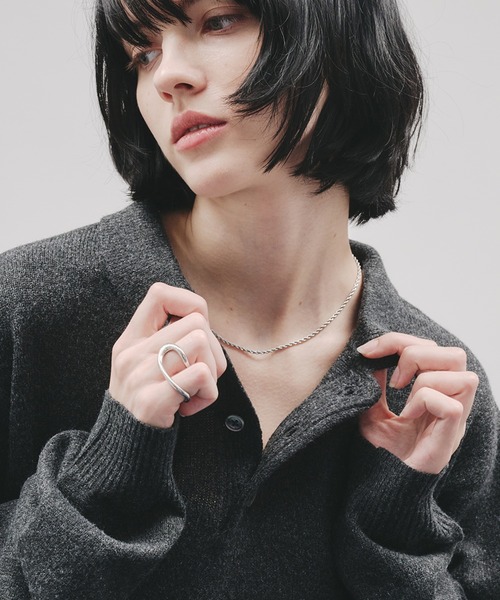 SELLE GLANT(セレグランテ)の「SHORT MINIMAL NECKLACE/ショートミニマルネックレス(ネックレス・メンズ・シルバー・FREE)」の12枚目の写真