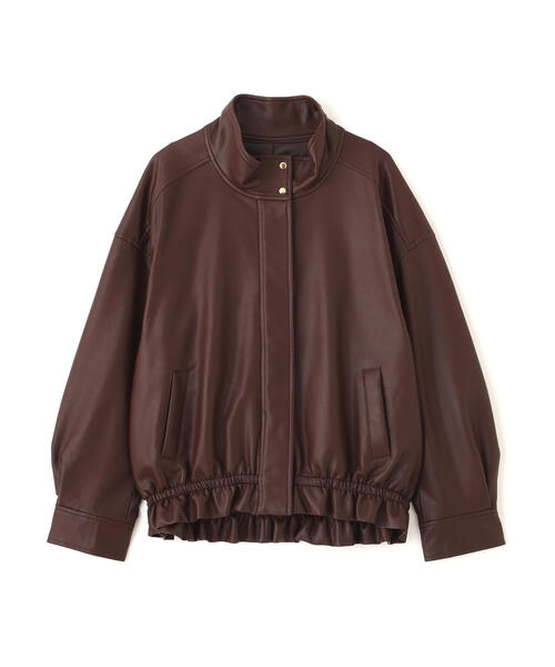 PROPORTION BODY DRESSING(プロポーションボディドレッシング)の「合皮ドロストブルゾン / 1215255906(ブルゾン・レディース・ブラック/ブラウン・MEDIUM/SMALL)」の4枚目の写真