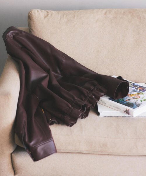 PROPORTION BODY DRESSING(プロポーションボディドレッシング)の「合皮ドロストブルゾン / 1215255906(ブルゾン・レディース・ブラック/ブラウン・MEDIUM/SMALL)」の9枚目の写真