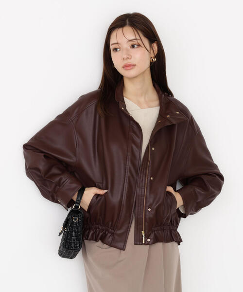 PROPORTION BODY DRESSING(プロポーションボディドレッシング)の「合皮ドロストブルゾン / 1215255906(ブルゾン・レディース・ブラック/ブラウン・MEDIUM/SMALL)」の11枚目の写真