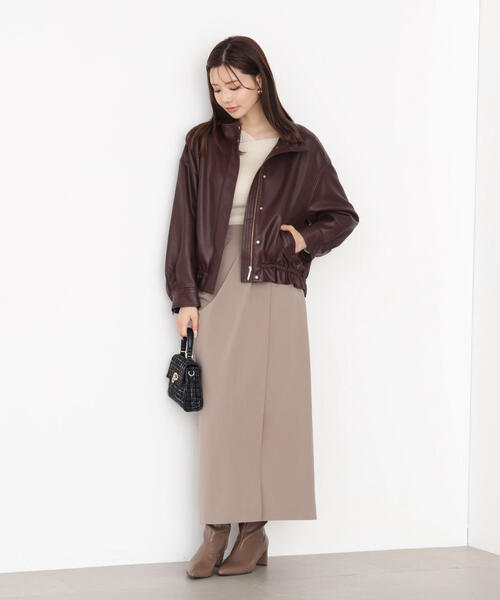 PROPORTION BODY DRESSING(プロポーションボディドレッシング)の「合皮ドロストブルゾン / 1215255906(ブルゾン・レディース・ブラック/ブラウン・MEDIUM/SMALL)」の12枚目の写真