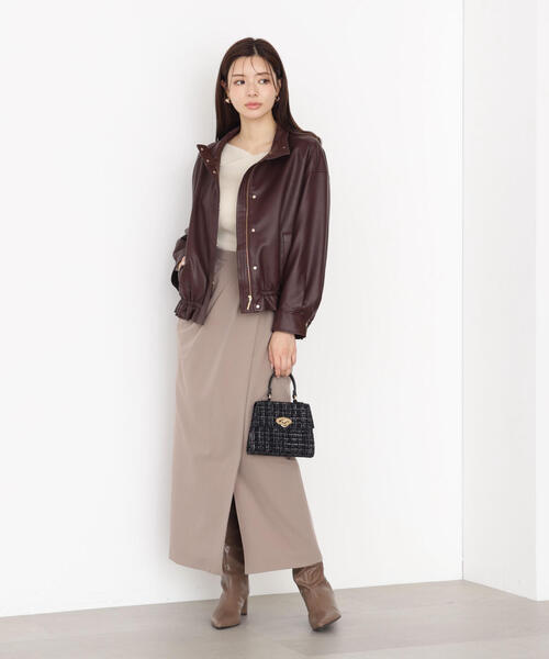 PROPORTION BODY DRESSING(プロポーションボディドレッシング)の「合皮ドロストブルゾン / 1215255906(ブルゾン・レディース・ブラック/ブラウン・MEDIUM/SMALL)」の13枚目の写真