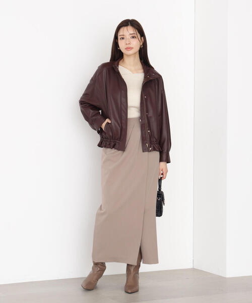 PROPORTION BODY DRESSING(プロポーションボディドレッシング)の「合皮ドロストブルゾン / 1215255906(ブルゾン・レディース・ブラック/ブラウン・MEDIUM/SMALL)」の15枚目の写真