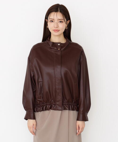 PROPORTION BODY DRESSING(プロポーションボディドレッシング)の「合皮ドロストブルゾン / 1215255906(ブルゾン・レディース・ブラック/ブラウン・MEDIUM/SMALL)」の16枚目の写真