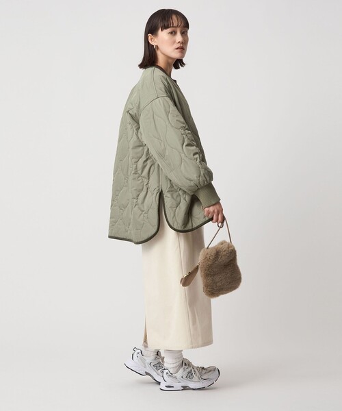 green label relaxing（グリーンレーベルリラクシング）の「［size SHORT/TALLあり］オルマイ コール ジャージー スカート（スカート・レディース・モカ/オフホワイト/ブラック/ブラウン系・TALL/SHORT/FREE）」の6枚目の写真