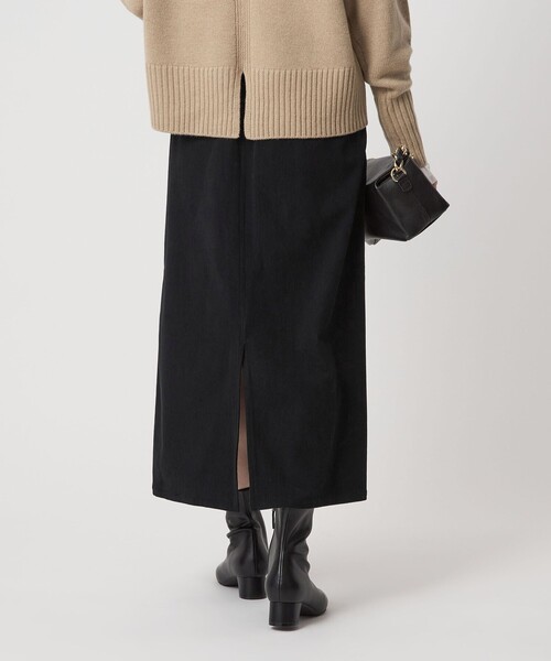 green label relaxing（グリーンレーベルリラクシング）の「［size SHORT/TALLあり］オルマイ コール ジャージー スカート（スカート・レディース・モカ/オフホワイト/ブラック/ブラウン系・TALL/SHORT/FREE）」の7枚目の写真