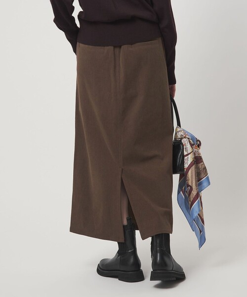 green label relaxing（グリーンレーベルリラクシング）の「［size SHORT/TALLあり］オルマイ コール ジャージー スカート（スカート・レディース・モカ/オフホワイト/ブラック/ブラウン系・TALL/SHORT/FREE）」の10枚目の写真