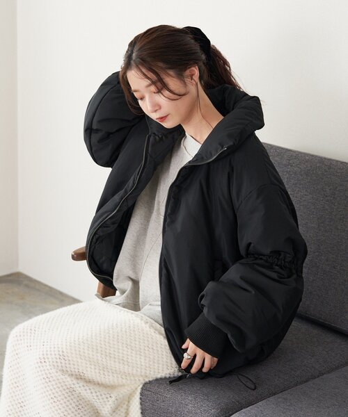 セール】キャンディスリーブリバーシブルショートコート（ダウン