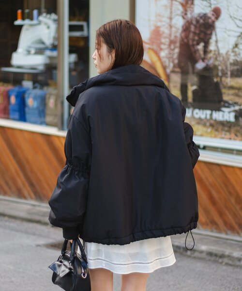 キャンディスリーブリバーシブルショートコート（ダウン